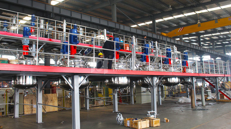 Fluorescent coating equipment production site